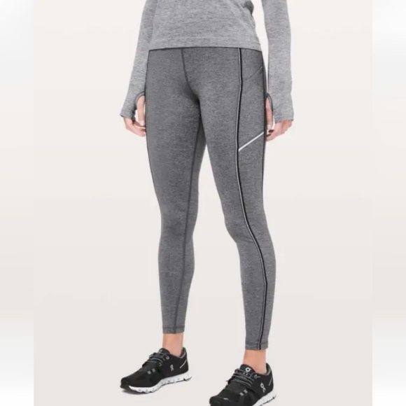 lululemon athletica Pants - Lululemon Speed Up Tight gray  Heathered Black
